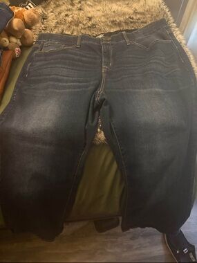 Terra & Sky Dark Wash Boyfriend Jeans - Blue